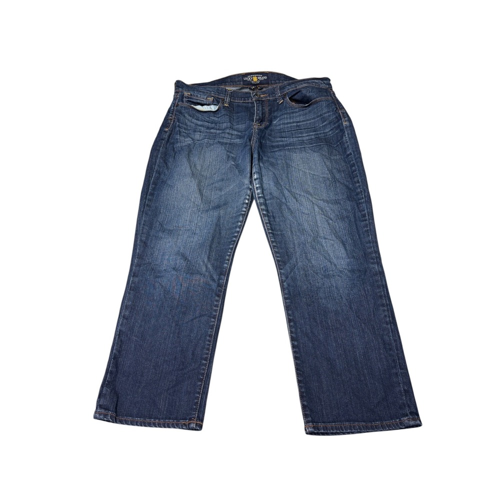 Lucky‎ Brand Sofia Capri Jeans Womens 14/32 W34 L25 Medium Wash Stretch Denim